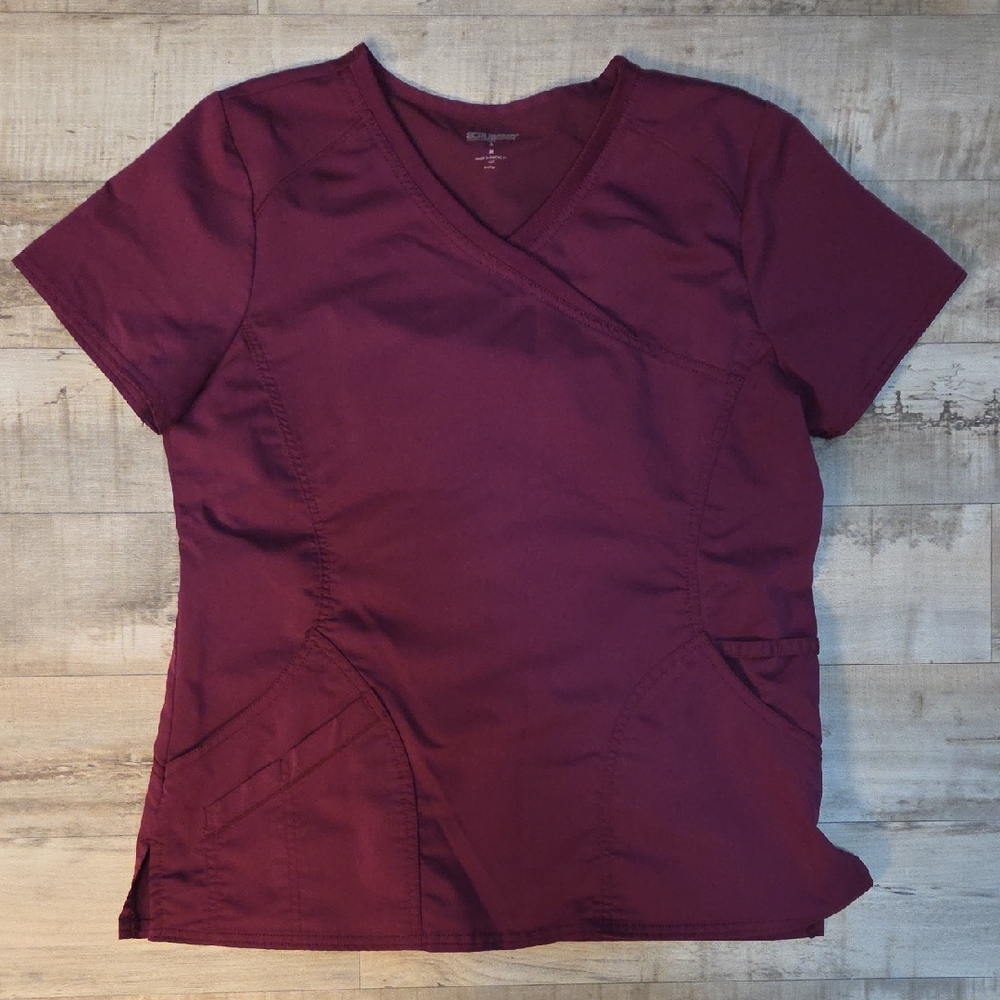Scrubstar Maroon Short Sleeve Women's Tee